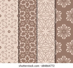 congratulatory background with abstract geometric pattern. seamless texture. vector illustration. for interior design, printing, textile industry. beige color