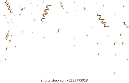 congratulatory background with colored confetti and serpentine. Vector illustration