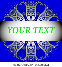 Congratulatory background with ornament for your text. Vector illustration
