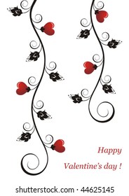 Congratulatory card with day of Valentine