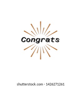 congratulatory card with the golden line that surrounds it