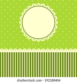 Congratulatory card with a place for the text. Vector.