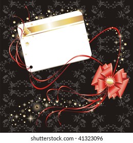 Congratulatory card.  (vector illustration)
