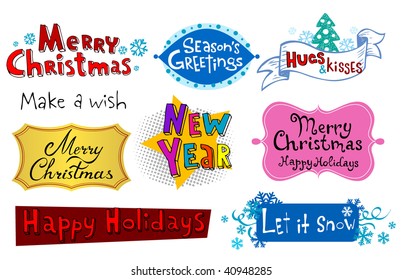 Congratulatory Christmas and  New Year's  inscriptions.