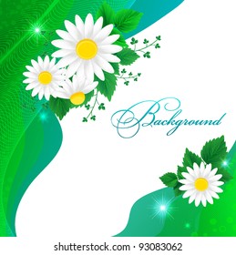 congratulatory floral background with daisies