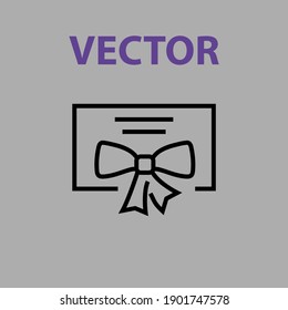 Congratulatory letter for the holidays Icon vector symbol Editable stroke linear icon