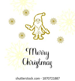 Congratulatory wish with golden gnome and different laces