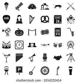 Congregation icons set. Simple set of 36 congregation vector icons for web isolated on white background