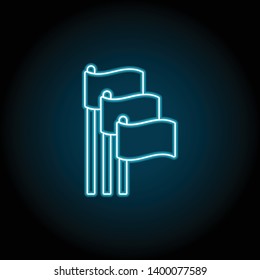 congress, flag neon icon. Simple thin line, outline vector of Business global icons for UI and UX, website or mobile application on dark blue gradient background