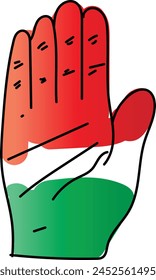 Congress Hand Logo Icon Vector Image