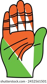 Congress Hand Logo Icon Vector Image