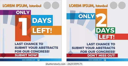 Congress, meeting, event, organization for the last 2 days, last 1 day, last days announcement.