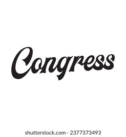 congress text on white background.