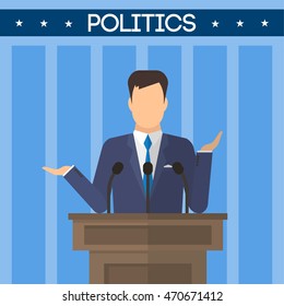 Congressman vector icon. Politics and elections topics.