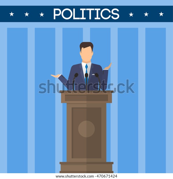 Congressman\
vector icon. Politics and elections\
topics.