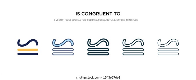 is congruent to icon in different style vector illustration. two colored and black is congruent to vector icons designed in filled, outline, line and stroke style can be used for web, mobile, ui