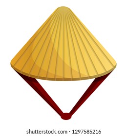 Conic hat icon. Cartoon of conic hat vector icon for web design isolated on white background