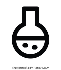 Conical Flask Bold Line Vector Icon 