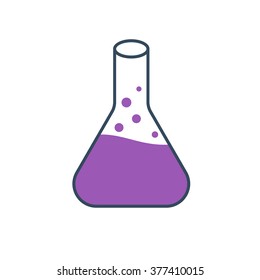 Conical Flask color Icon Isolated on White Background