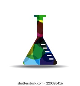 Conical Flask Colorful Vector Icon Design