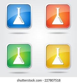 Conical Flask Colorful Vector Icon Design