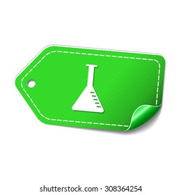 Conical Flask Green Vector Icon Design