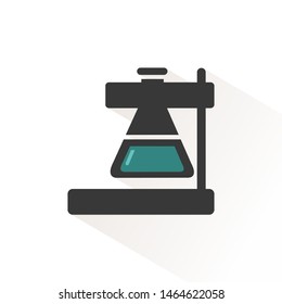 Conical flask icon. Erlenmeyer laboratory instrument. Vector illustration