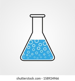 Conical Flask, icon, isolated on white background