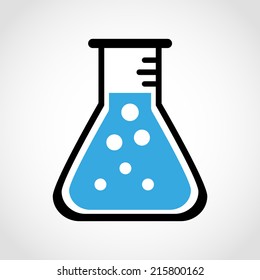Conical Flask Icon Isolated on White Background