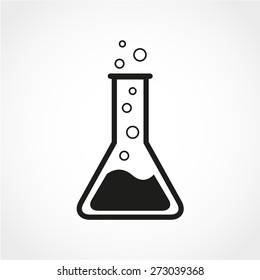 Conical Flask Icon Isolated On White Stock Vector (Royalty Free ...