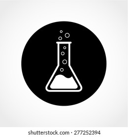 Conical Flask Icon Isolated on White Background