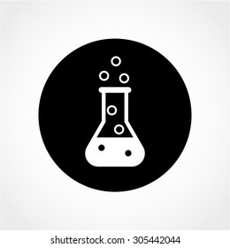 Conical Flask Icon Isolated on White Background
