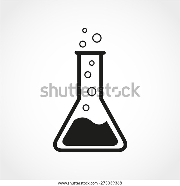 Conical Flask Icon Isolated On White Stock Vector (Royalty Free) 273039368