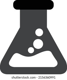 Conical Flask Icon On White Background