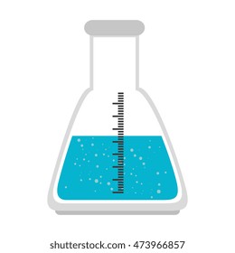 conical flask liquid chemical chemistry bottle laboratory scientific object vector illustration