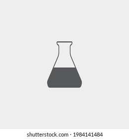 Conical flask vector icon illustration sign