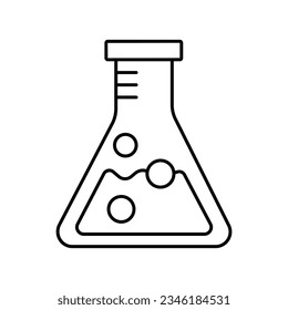 Conical flask vector icon which can easily modify or edit

