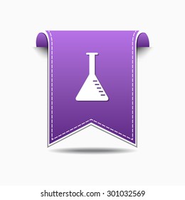 Conical Flask Violet Vector Icon Design