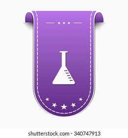Conical Flask Violet Vector Icon Design