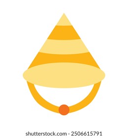 Conical Hat Flat Icon Design For Personal nad Commercial Use