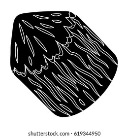 Conical log. Canada single icon in black style vector symbol stock illustration web.