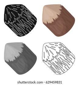 Conical log. Canada single icon in cartoon style vector symbol stock illustration web.