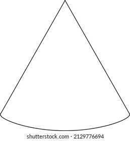 Esquema de doodle de forma cónica para ilustración de color