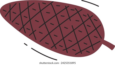 Conifer Cone Plant Vector Illustration