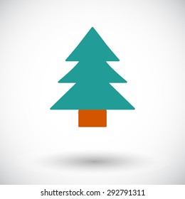 Conifer. Flat vector icon for mobile and web applications. Vector illustration.