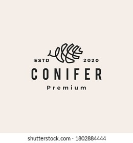 conifer hipster vintage logo vector icon illustration