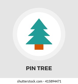 Conifer icon vector. Flat icon isolated on the white background. Editable EPS file. Vector illustration.