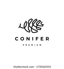 conifer logo vector icon illustration