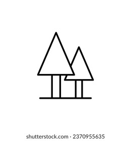 Conifer Minimalistic Outline Vector Symbol. Vector Illustration for web sites, apps, design, banners and other purposes