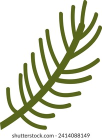 Coniferous Branch Icon Vector Illustration